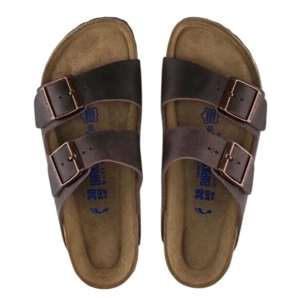 Birkenstock Arizona Soft Footbed Oiled Leather Sandals Size 10 EU 41 Women New - Picture 7 of 11
